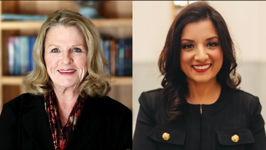 Headshots of Christine Malcolm (left) and Dr. Shikha Jain-Healt (right)